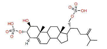 24-Methyl-2b-hydroxycholesta-5,24(28)-dien-3a,21-diol 3,21-disulfate